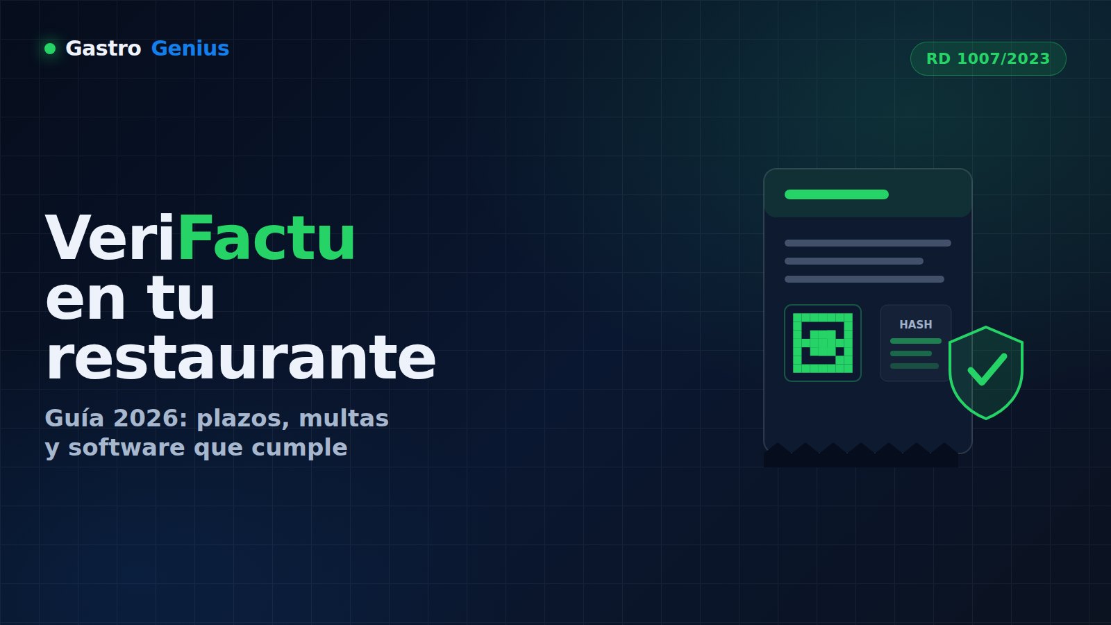 Dueño de restaurante revisando facturas y tickets fiscales VeriFactu